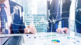 Forex trading, Financial market, Investment concept on business center background