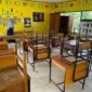 Salah satu ruang kelas yang selamat dari kebakaran di SDN 54 Payakumbuh. Akibat kebakaran yang terjadi Rabu malam lalu (22/1/2025), sekolah melaksanakan pembelajaran secara daring.