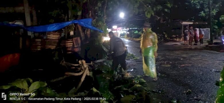Cuaca Ekstrem Mengakibatkan Dua Pohon Tumbang, Timpa Rumah dan Ganggu Cuaca Ekstrem Mengakibatkan Dua Pohon Tumbang, Timpa Rumah dan Ganggu Akses Jalan