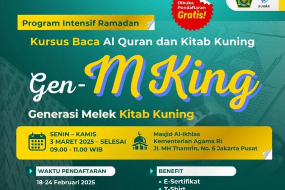 Kemenag Buka Kursus Baca Al-Qur’an dan Kitab Kuning di Ramadan 1446 H, Sila Daftar!