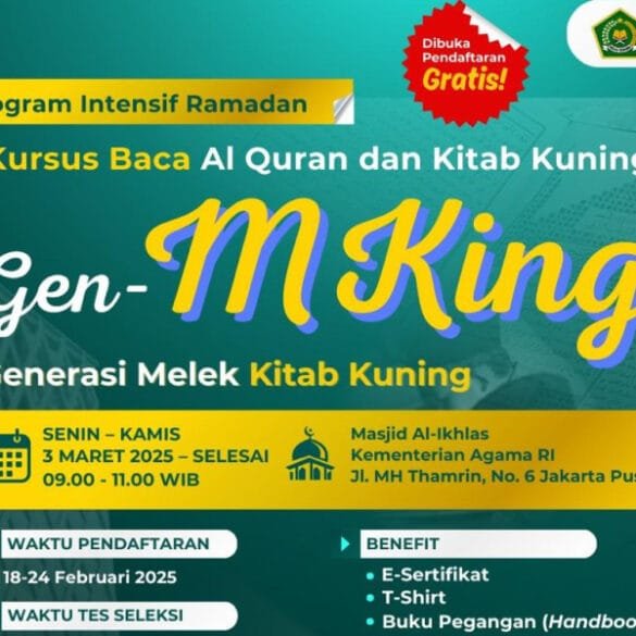 Kemenag Buka Kursus Baca Al-Qur’an dan Kitab Kuning di Ramadan 1446 H, Sila Daftar!