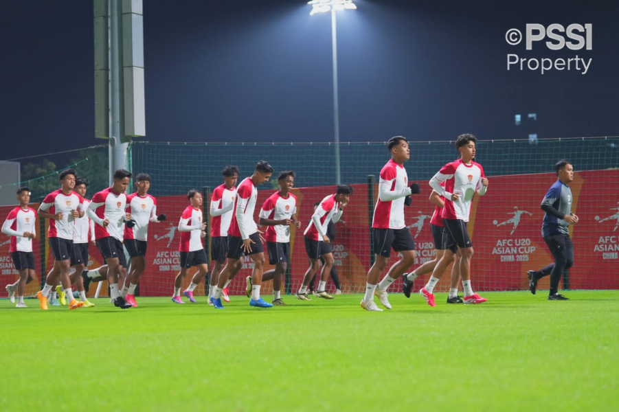 Latihan Perdana di Tiongkok, Garuda Muda Matangkan Game Plan