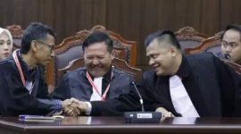 Kuasa Hukum Pemohon hadir pada persidangan Pengucapan Putusan Perkara Nomor 02/PHPU.BUP-XXIII/2025 Perselisihan Hasil Pemilihan Umum Bupati Kabupaten Pasaman, Senin (24/2/2025) di Ruang Sidang Pleno MK. (Ist.)