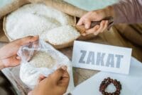 Ilustrasi zakat fitrah.