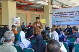 Bank Nagari Sosialisasikan KUR dan Simamak ke Pedagang Pasar Raya