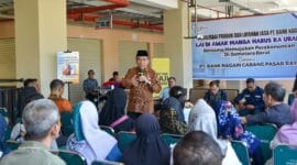 Bank Nagari Sosialisasikan KUR dan Simamak ke Pedagang Pasar Raya