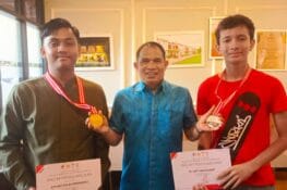 Ketua Bridge Sumbar Daswanto Menyambut Dua Atlet U-20 yang Lolos Mengikuti Seleknas