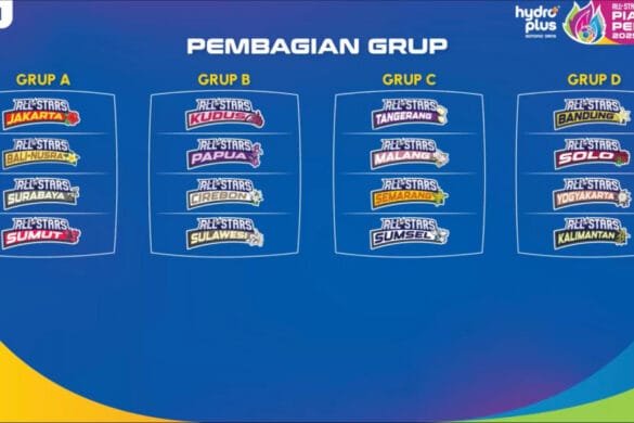Pembagian Grup All Stars HYDROPLUS Piala Pertiwi 2025, 16 Tim Siap Bertarung