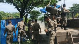 Satpol PP Padang Tertibkan PKL Berjualan di Atas Drainase dan Badan Jalan