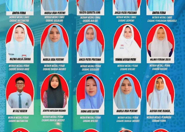 Klik pada gambar untuk melihat ukuran besar. Daftar siswa MAN Kota Sawahlunto yang meraih medali pada Olimpiade Siswa Nasional Kemerdekaan 2025.