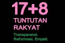 17+8 Tuntutan Rakyat: Mahasiswa, Akademisi, Buruh, dan Selebritas Bersatu