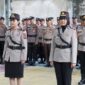 Sertijab Kasat Lantas Polres Pasaman Barat, dari AKP Rina Aryanti (kiri) kepada AKP Nanin Aprilia Fitriani (kanan). (Ist.)