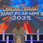 Ketua MPR RI Ahmad Muzani saat menghadiri Lomba Cerdas Cermat Kebangsaan di Padang, Minggu (28/9/2025). (Ist.)