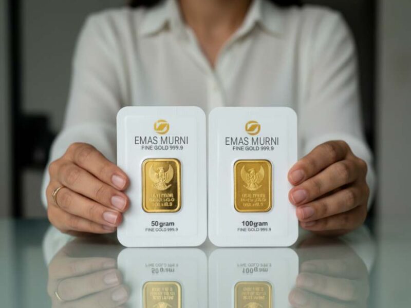 Emas batangan Antam yang kembali mencatatkan harga tertinggi pada perdagangan hari ini.