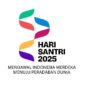 Logo resmi Hari Santri 2025 bertajuk Pita Cakrawala dengan enam pita berwarna.