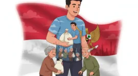 Ilustrasi - Pemuda dan semangat kepahlawanan masa kini melalui kepedulian pada sesama. 