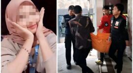 Petugas kepolisian dari Polrestabes Palembang dan Polsek Ilir Timur II saat mengevakuasi jasad wanita muda yang ditemukan dalam kondisi mengenaskan, di salah satu kamar hotel di Palembang, Sumatera Selatan. (Ist.)