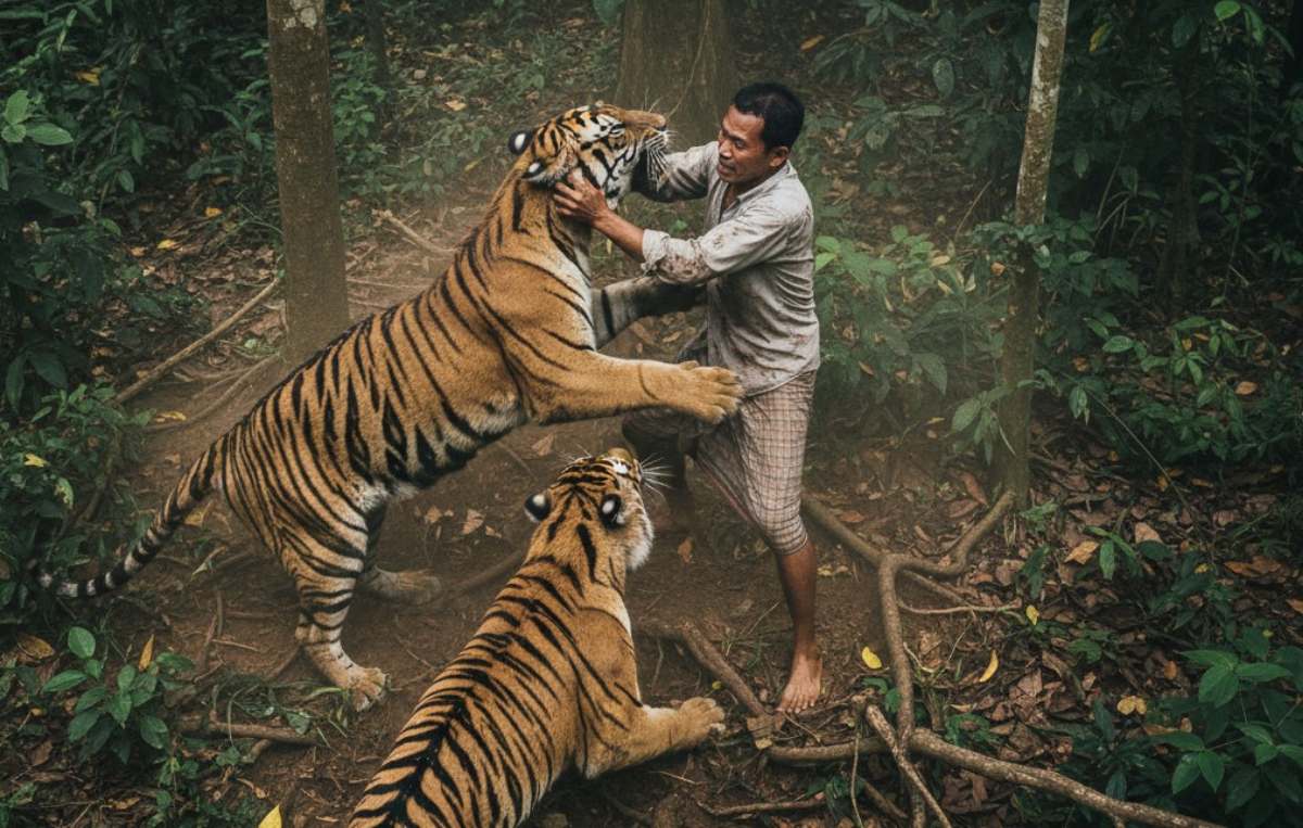 Pencari Damar Lolos dari Maut Usai Bertarung Tangan Kosong dengan Tiga Harimau