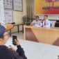 Kasat Reskrim Polres Payakumbuh, IPTU Andrio Surya Putra Siregar, menyampaikan hasil penyelidikan forensik terkait penyebab kebakaran Pusat Pertokoan Pasar Blok Barat Payakumbuh. (Ist.)
