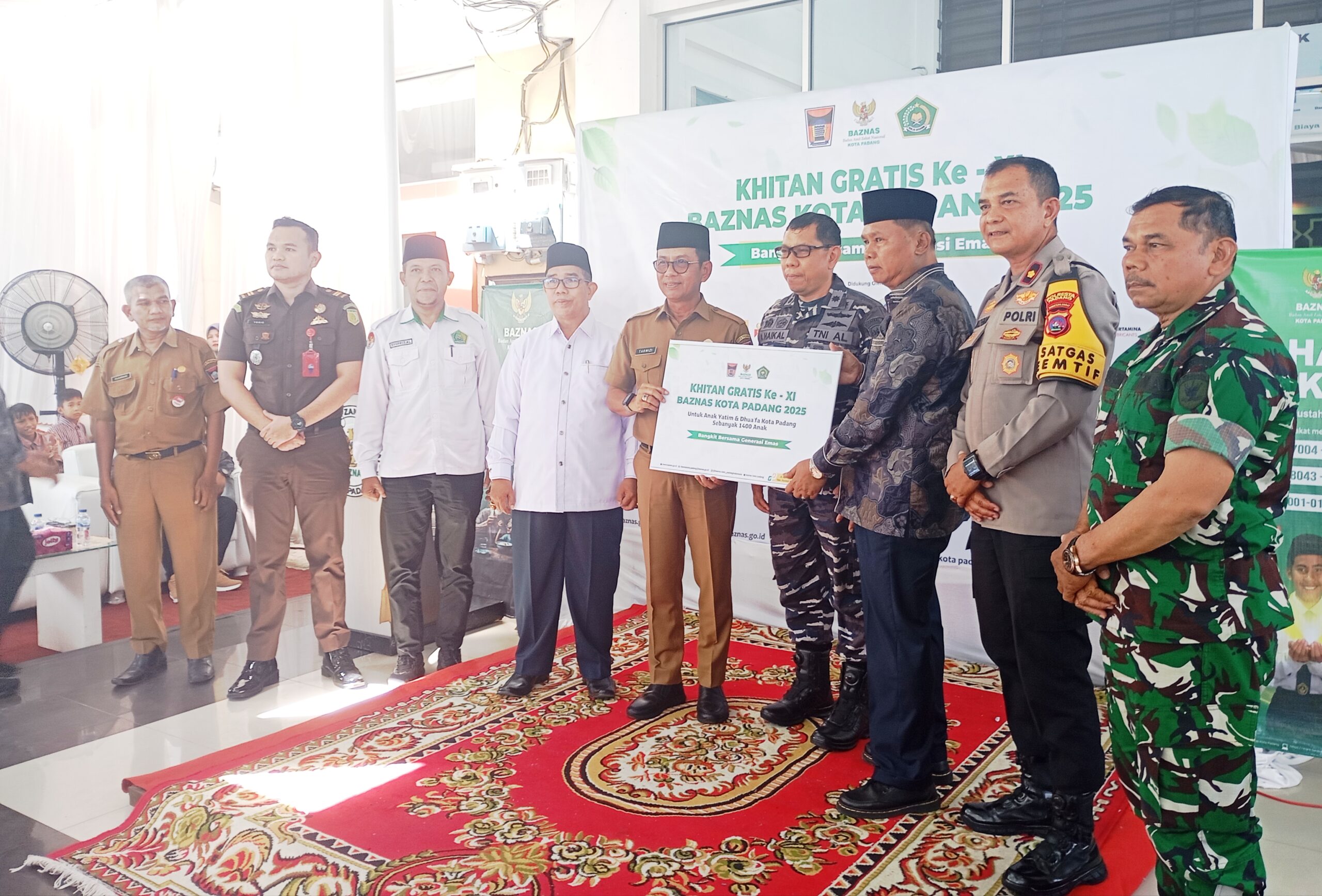 Dibuka Asisten I, Baznas Kota Padang gelar Khitan Gratis ke-XI kalinya