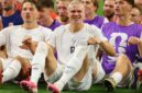 Pemain Timnas Norwegia melakukan selebrasi Dayung Viking. (Ist.)
