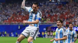 Pemain Timnas Argentina, Lionel Messi, terus mencatatkan rekor demi rekor baru di pentas Piala Dunia. (Ist.)