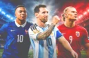 Lionel Messi (Argentina), Kylian Mbappe (Prancis), dan Erling Haaland (Norwegia) bertarung memperebutkan penghargaan sepatu emas sebagai penyerang paling subur dalam gelaran Piala Dunia 2026. (Ist.)