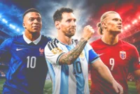Lionel Messi (Argentina), Kylian Mbappe (Prancis), dan Erling Haaland (Norwegia) bertarung memperebutkan penghargaan sepatu emas sebagai penyerang paling subur dalam gelaran Piala Dunia 2026. (Ist.)