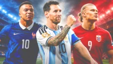 Lionel Messi (Argentina), Kylian Mbappe (Prancis), dan Erling Haaland (Norwegia) bertarung memperebutkan penghargaan sepatu emas sebagai penyerang paling subur dalam gelaran Piala Dunia 2026. (Ist.)