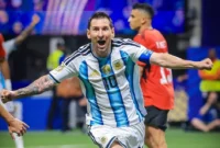 Kapten Timnas Argentina Lionel Messi merayakan gol ke gawang Mesir dengan emosional, pada laga babak 16 besar Piala Dunia 2026, Rabu dinihari WIB (8/7/2026). (Ist.)