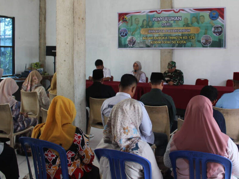 Satgas TMMD dan BNNK Payakumbuh Gelar Penyuluhan Bahaya Narkoba
