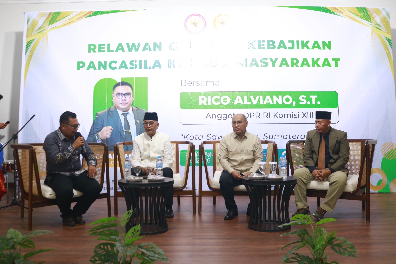 Rico Alviano Sosialisasikan Relawan Gerakan Kebajikan Pancasila di Kota Sawahlunto