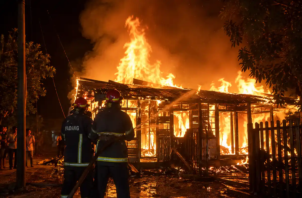 Kebakaran di Payakumbuh Hanguskan Lima Rumah, Kerugian Capai Ratusan Juta