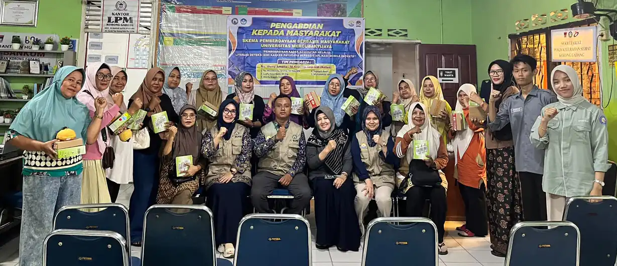 Universitas Mercubaktijaya Kenalkan Aplikasi Mobile Deteksi Dini Kanker Payudara pada Kader Posyandu Korong Gadang