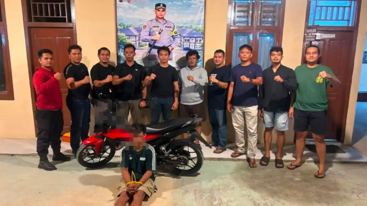 Masuk Lewat Jendela Kamar, Pelaku Curanmor Ditangkap Polsek Sungai Rumbai