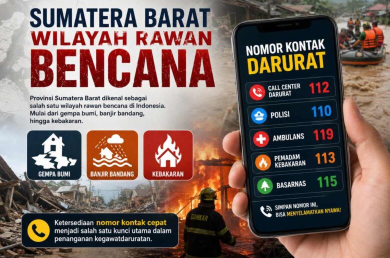 nomor darurat wilayah sumatera barat Daftar Nomor Telepon Darurat Kabupaten dan Kota di Sumbar