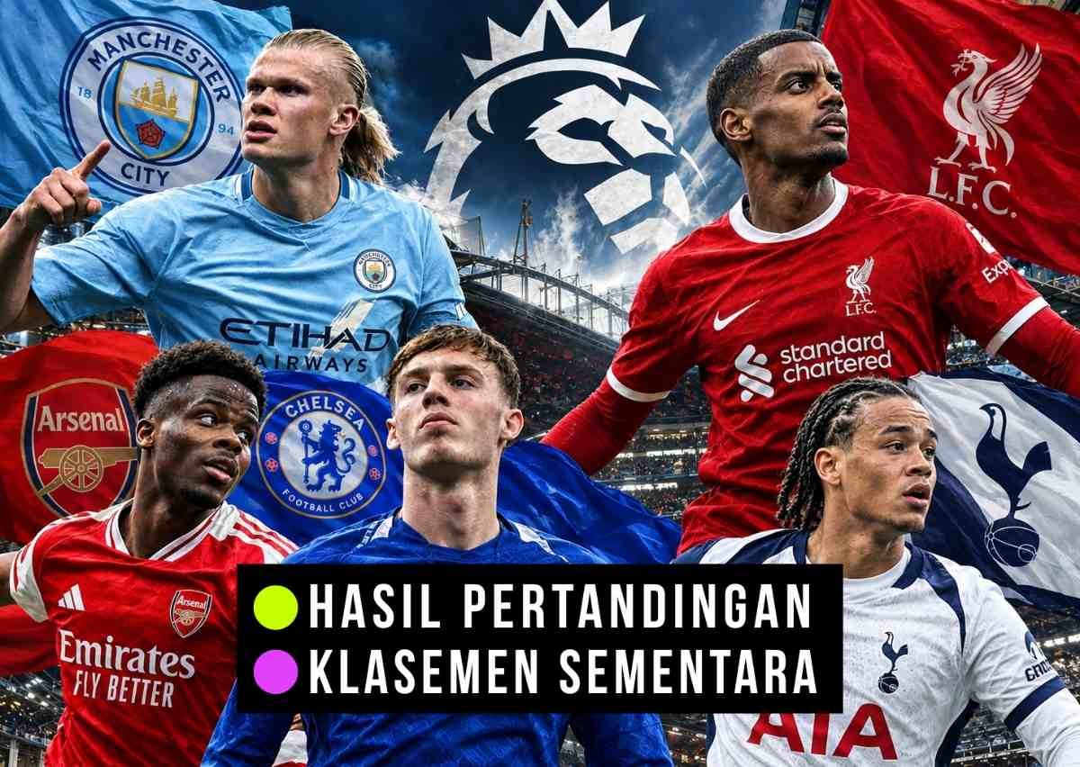 Hasil Pekan Kelima Liga Inggris: Tottenham Makin Terpuruk, Arsenal Tumbang di Brighton