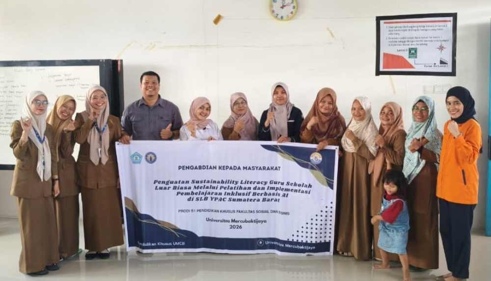 Universitas Mercubaktijaya Latih Guru SLB YPAC Sumbar Manfaatkan AI untuk Pembelajaran Inklusif