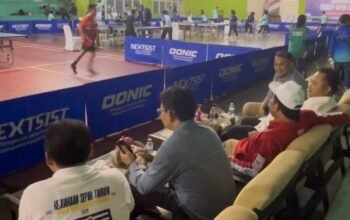 Ketua koni sumbar hamdanus resmi buka cabor tenis meja porprov xvi 2026,