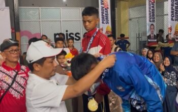 Raih 4 emas 3 perak dan i perunggu, padang pimpin klasemen perolehan medali cabor gulat porprov