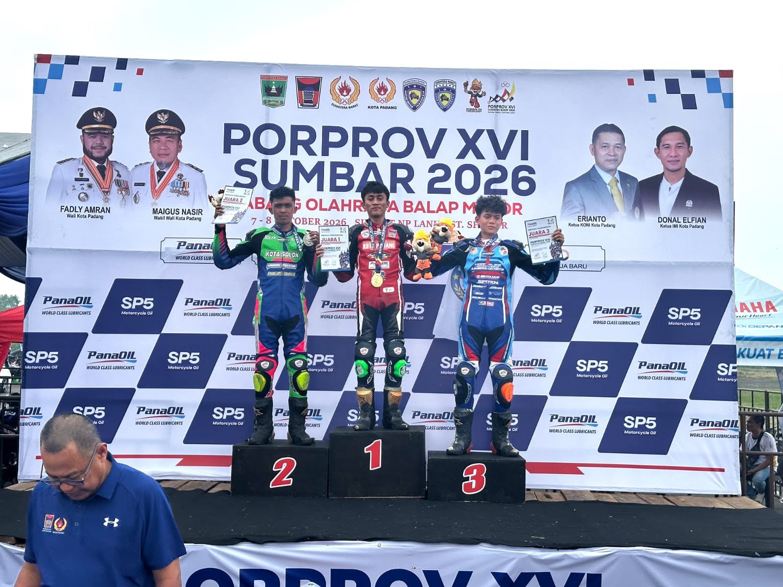 Balap Motor Kota Padang Sabet 3 Emas Porprov XVI Sumbar, Target Juara Umum Terbuka