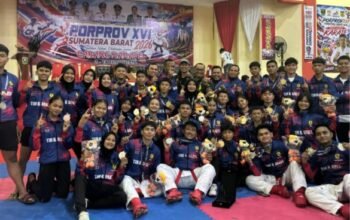 Raih delapan emas, padang juara umum cabang karate porprov xvi 2026