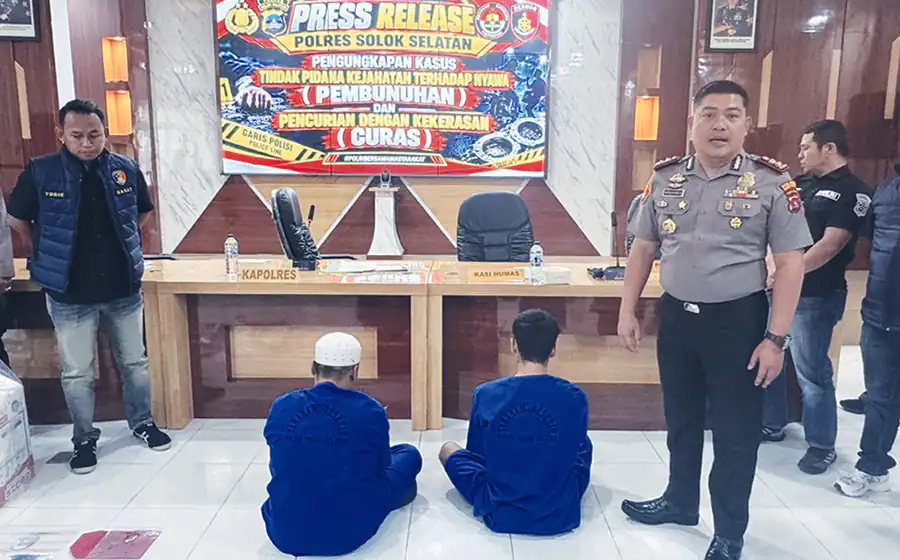 Polres Solok Selatan Ringkus Dua Pembunuh Lansia di Sungai Ipuh